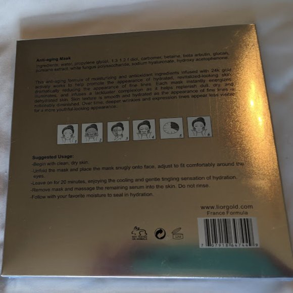 Lior Gold Paris anti-aging mask 2 pcs :2 boxes - Picture 2 of 2